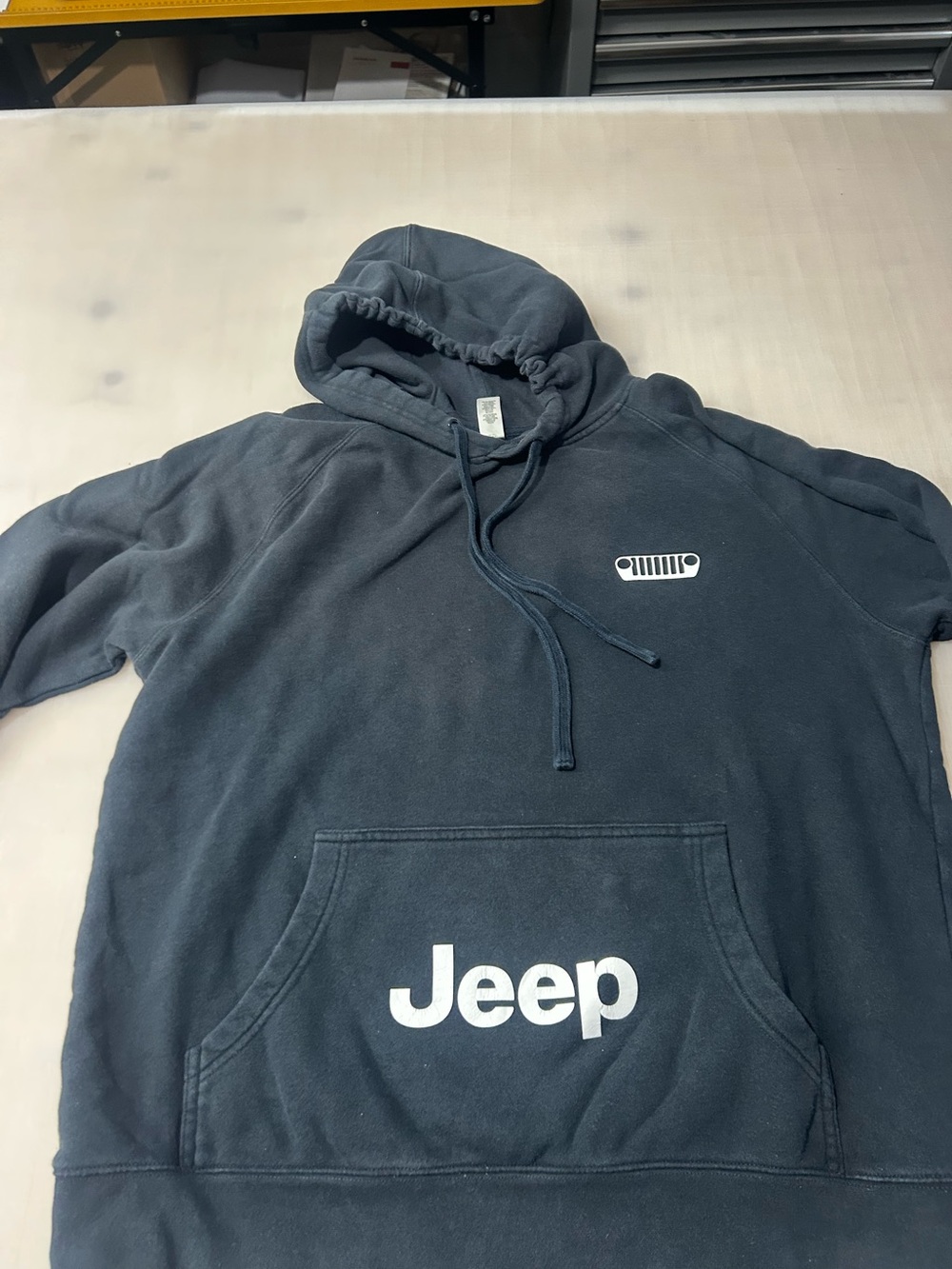 Jeep Black Hoodie with White Logo women’s large